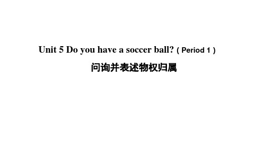 初一英语(人教版)Unit 5 Do you have a soccer ball(Period 1