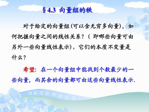 4.3 向量组的秩