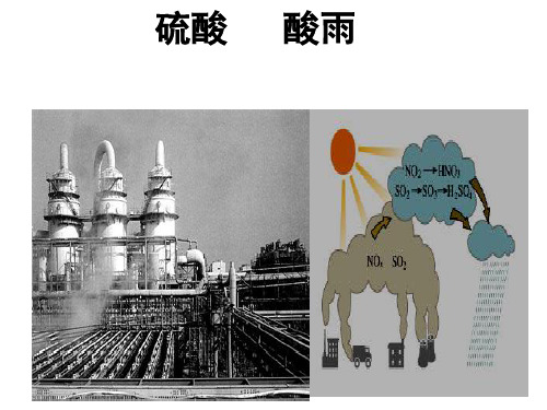 高中化学必修一 浓硫酸酸雨