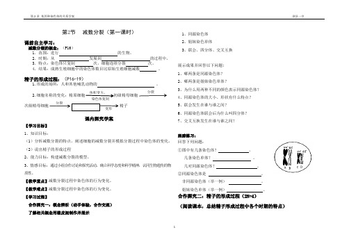 减数分裂学案
