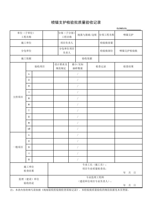 (完整word版)喷锚支护检验批