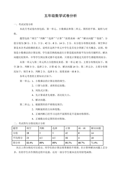 数学试卷分析