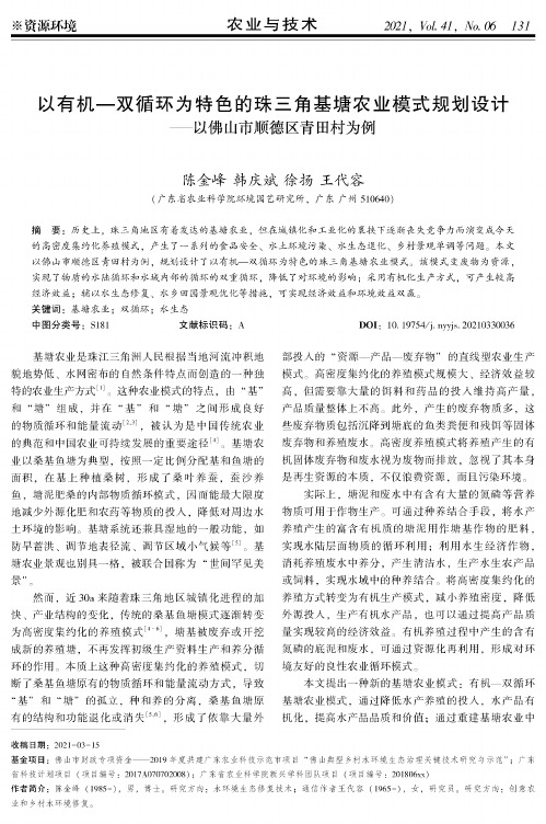 以有机—双循环为特色的珠三角基塘农业模式规划设计——以佛山市顺德区青田村为例