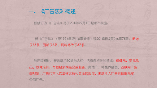 新《广告法》专题培训课件