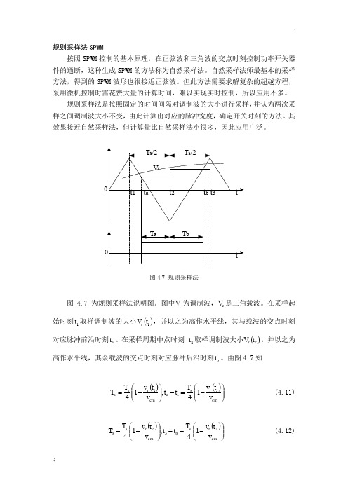 规则采样法SPWM