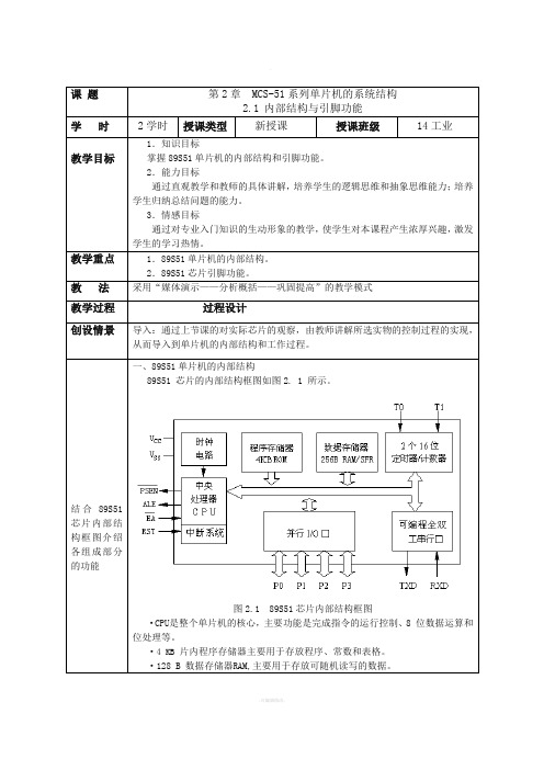 中职中专-单片机原理电子教案2资料