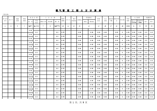 管道工程土方计算表-新