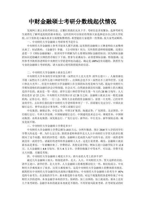 中财金融硕士考研分数线起伏情况