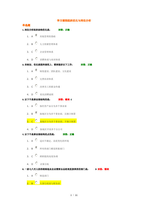 2012-6-5学习课程组织优化与岗位分析答案