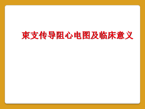 束支传导阻心电图及临床意义