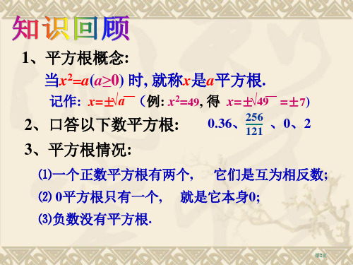 平方根的计算市公开课一等奖省优质课获奖课件