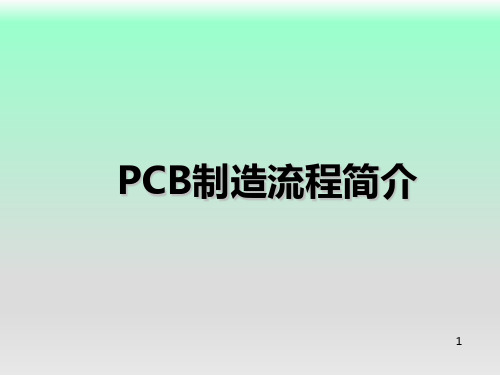 PCB制造流程简介培训PPT