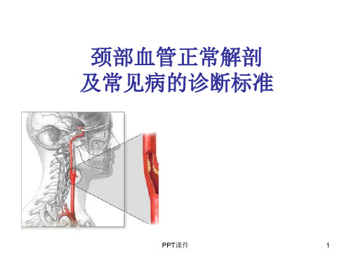 颈部血管超声正常解剖及常见病的超声诊断标准  ppt课件