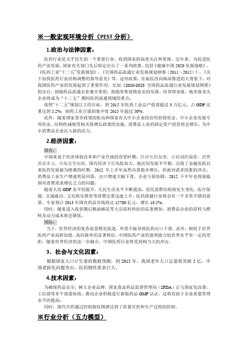 同仁堂行业及战略分析