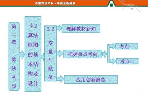 第1部分 第二章 § 2  2.2  变量与赋值