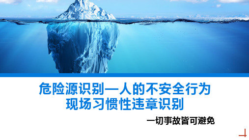 危险源识别丨人的不安全行为现场习惯性违章识别丨28页