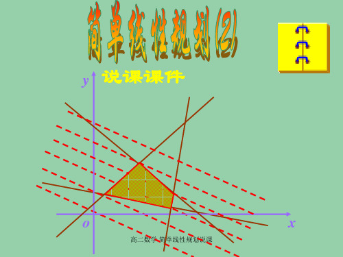 高二数学 简单线性规划说课