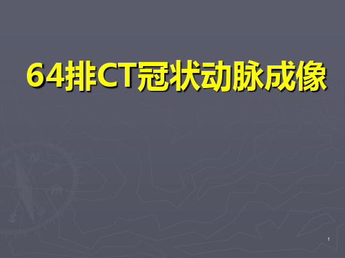 CT冠脉成像诊断PPT课件