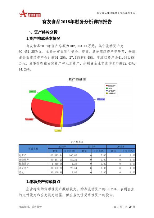 有友食品2018年财务分析详细报告-智泽华