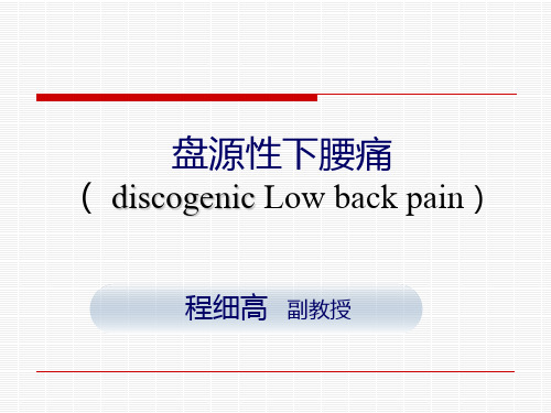 盘源性下腰痛模板