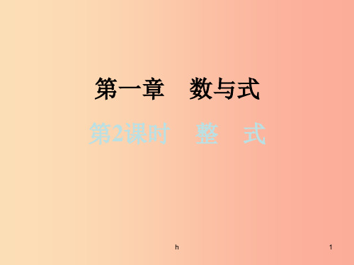 浙江省2019中考数学复习第一篇教材梳理第一章数与式第2课时整式课件