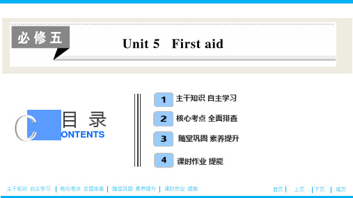 高中人教版英语必修五-Unit-5--First-aid