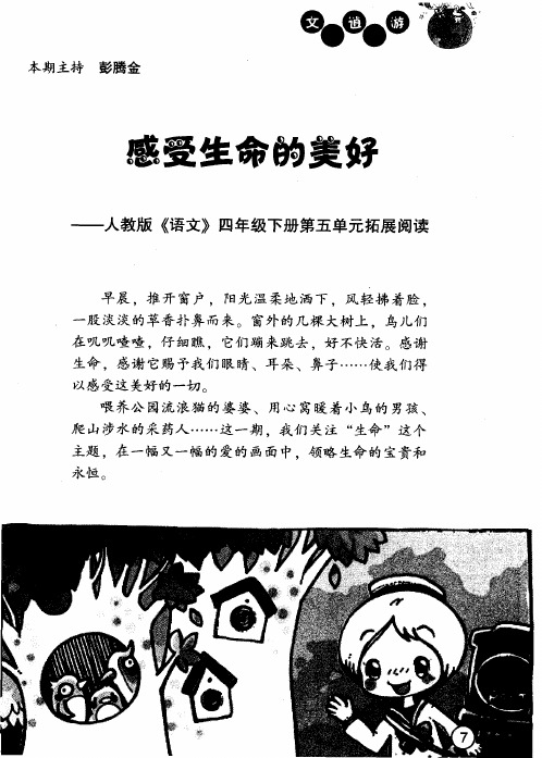 感受生命的美好——人教版《语文》四年级下册第五单元拓展阅读——喂猫婆婆