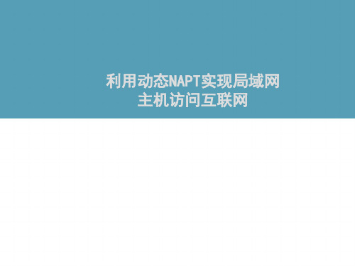 4.3利用动态NAPT实现局域网主机访问互联网