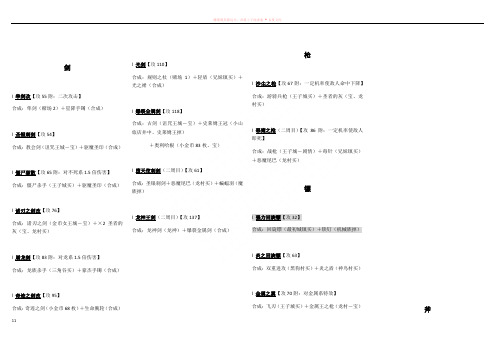 勇者斗恶龙8中文合成文档(炼金配方)附带道具出处