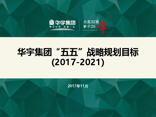 某房地产企业“五年”战略规划目标