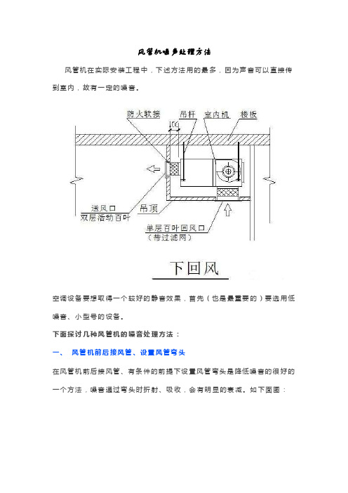 风管机噪声处理方法