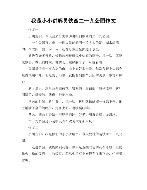 我是小小讲解员铁西二一九公园作文