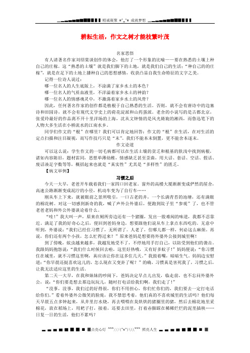 江苏高三语文作文一轮复习教案(6)