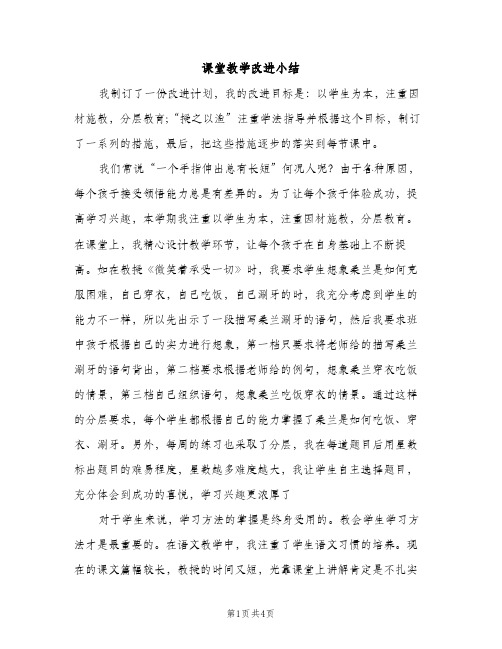 课堂教学改进小结（2篇）