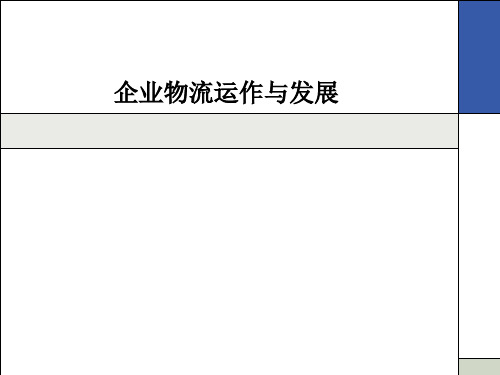 企业物流运作管理与发展战略(ppt 53页)
