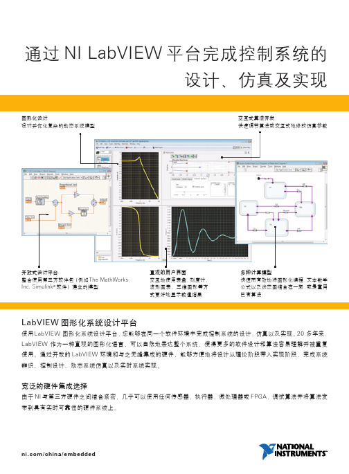 通过NI LabVIEW 平台完成控制系统的设计仿真及实现