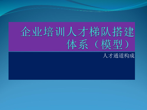 企业人才体系搭建