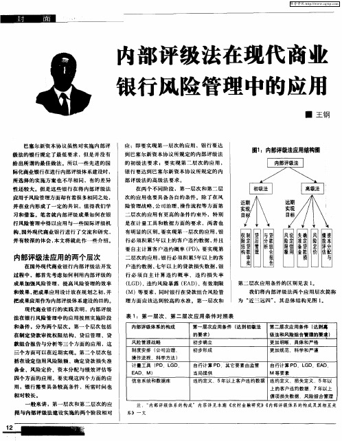 内部评级法在现代商业银行风险管理中的应用