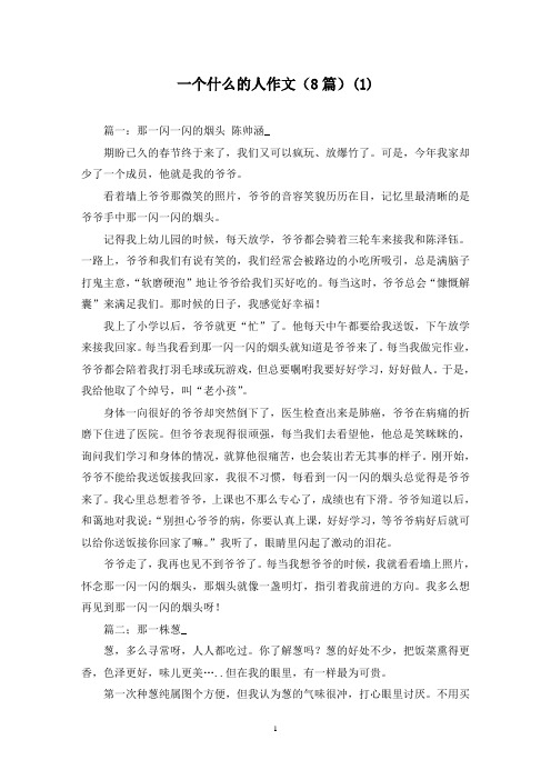 一个什么的人作文(8篇)(1)