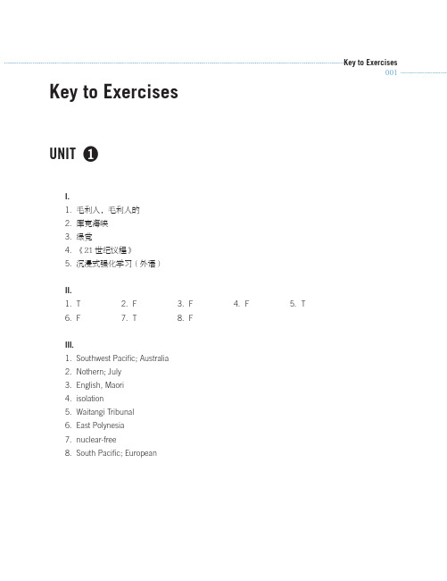 英语国家社会与文化入门(下册)-答案