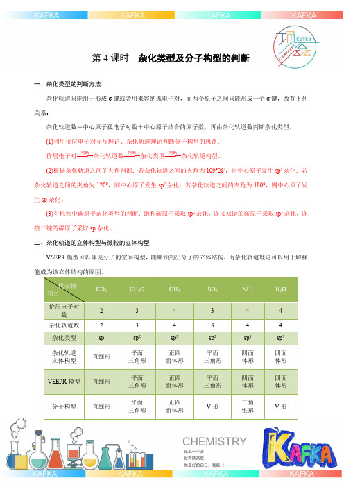 2-2.4杂化类型及分子构型的判断