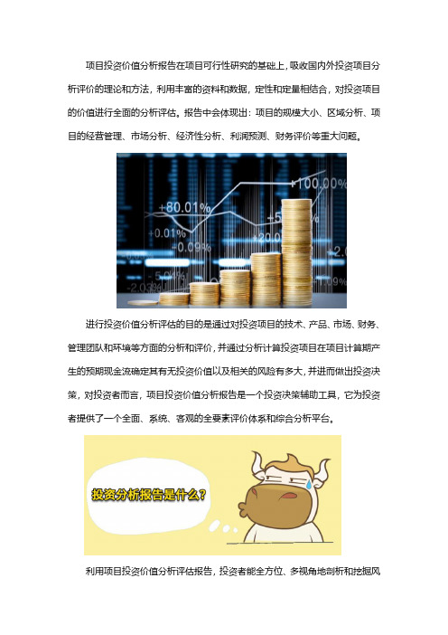 项目投资价值分析报告有什么作用