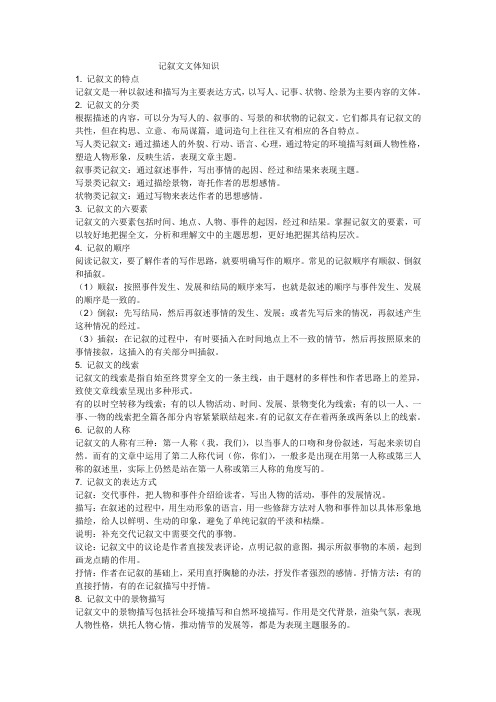 初中语文文体知识锦集