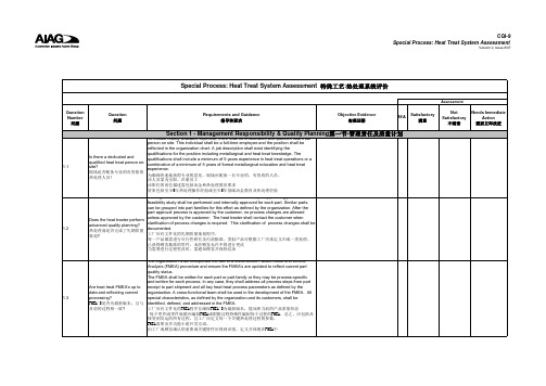 CQI-9 审核表 中英版