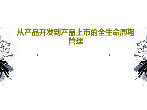 从产品开发到产品上市的全生命周期管理共24页