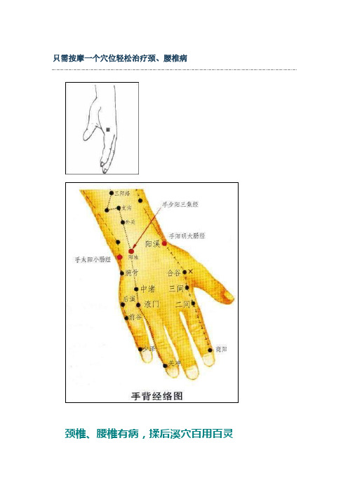 按摩一个穴位让你腰不酸、背不痛