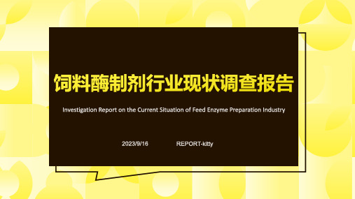 2023年中国饲料用酶制剂行业现状深度研究与投资前景调研报告报告模板