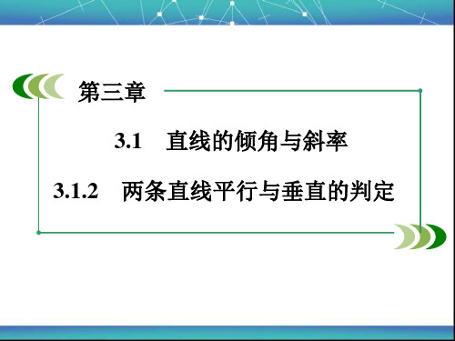 两条直线平行与垂直的判定 课件