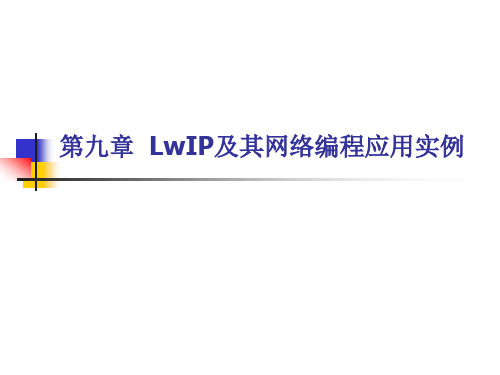 9 LwIP及其网络编程应用实例