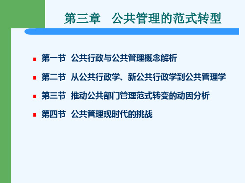 (5)第三章公共管理的范式转型